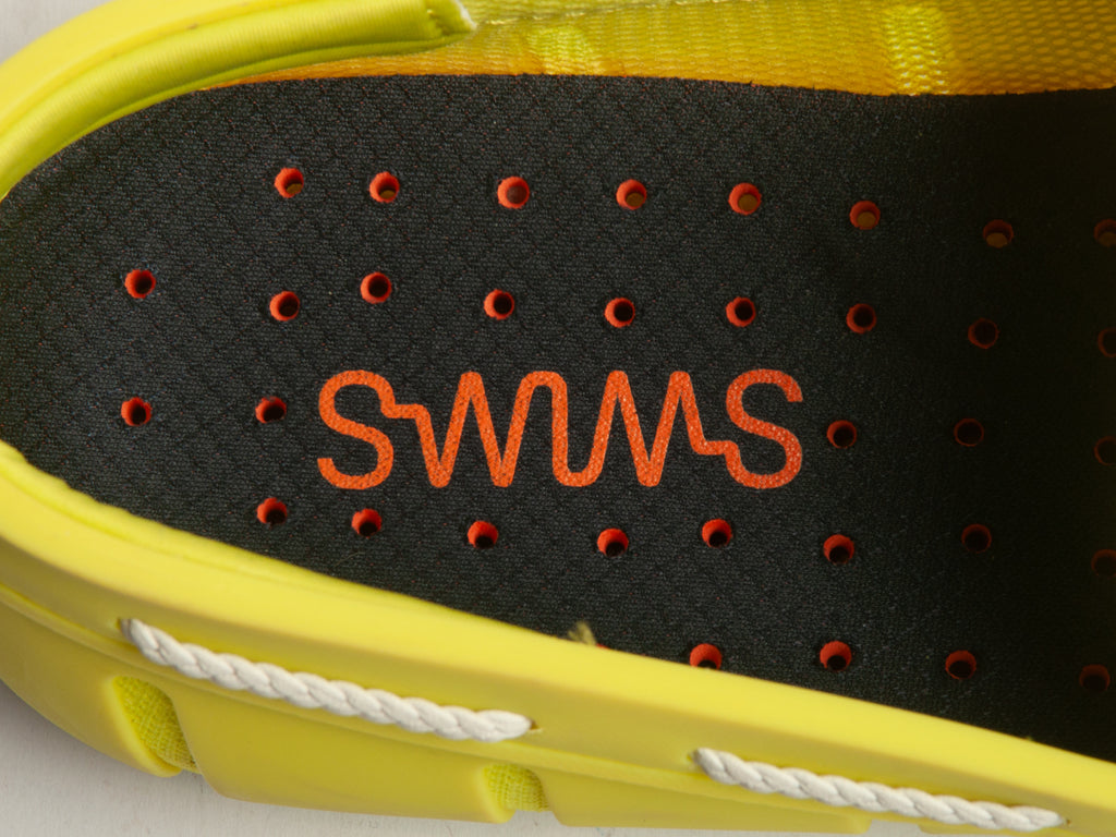Swims Bold Yellow Woven Loafers