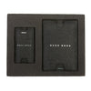 Hugo Boss Black Textured Canvas Luggage Tags