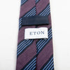 Eton Slate Merlot Striped Wool Cotton Tie