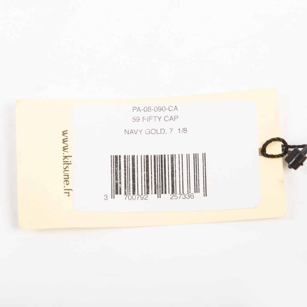Maison Kitsune Golden Yellow and Navy Blue New Era Baseball Cap