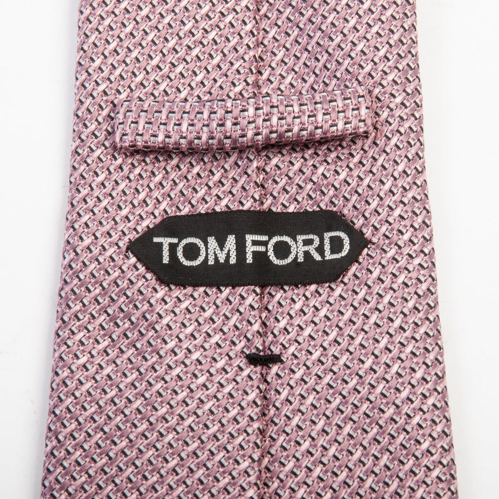 Tom Ford Pink Patterned Print Silk Tie