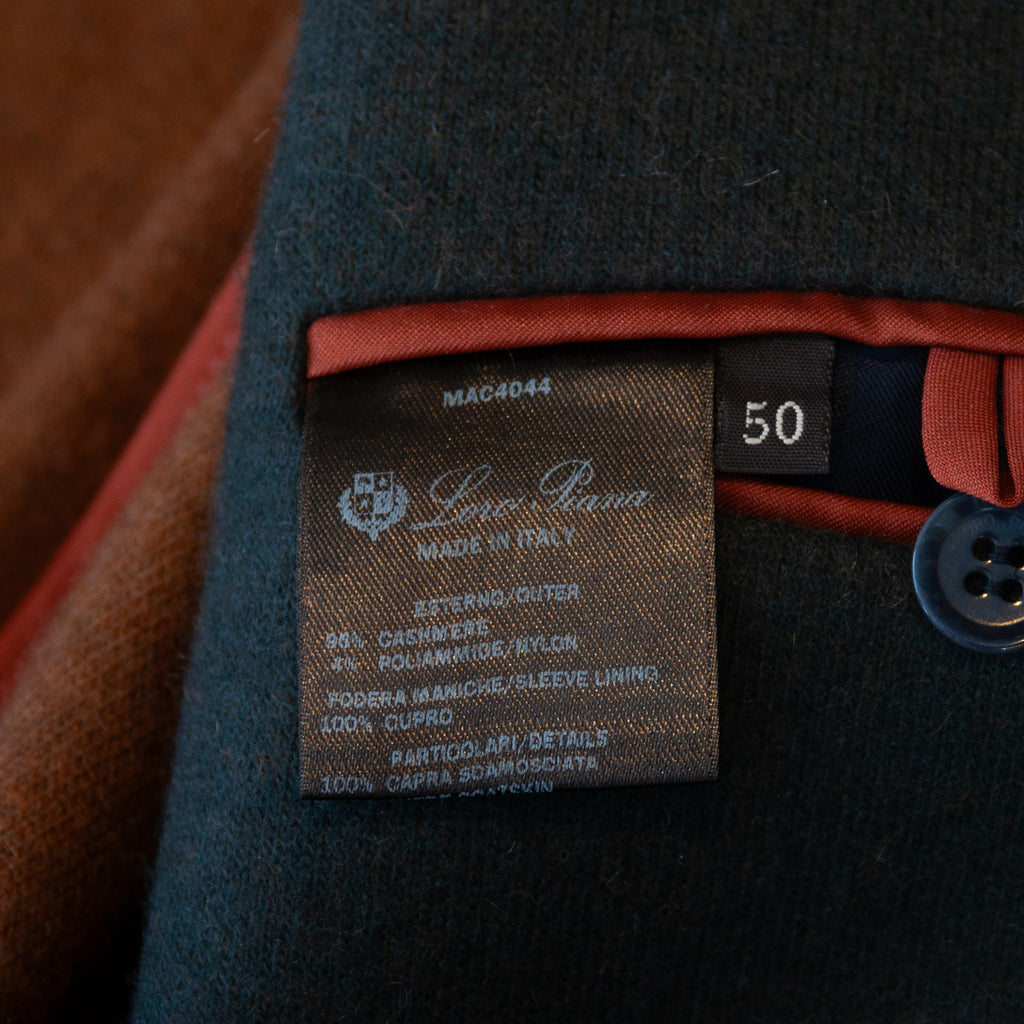 Loro Piana Forest Green Cashmere Blend Blazer