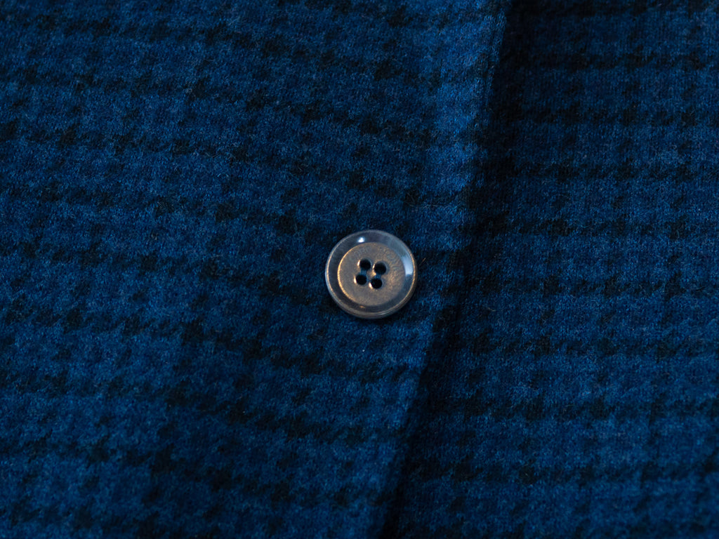 Loro Piana Navy Blue Check Silk Cashmere Blazer