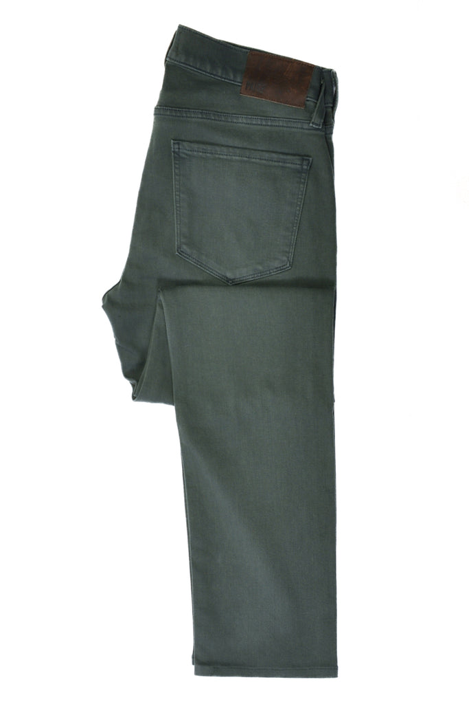 Paige Vintage Dark Forest Green Federal Jeans