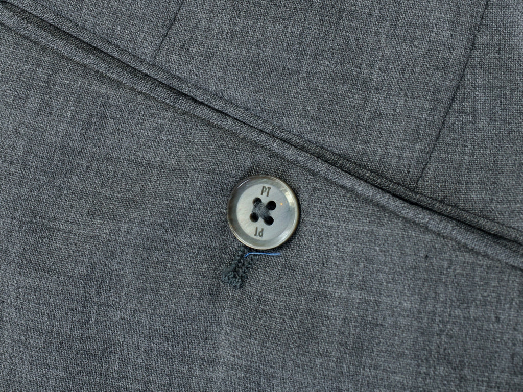 PT Torino Grey Techno Washable Wool Slim Fit Pants