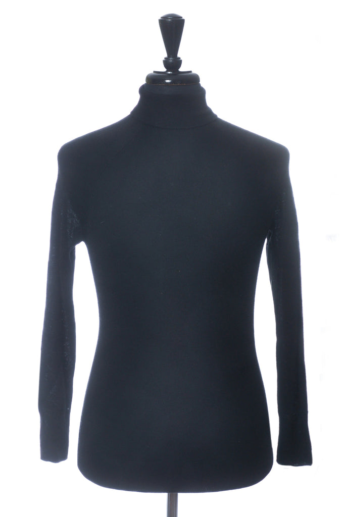 Vince Black Cashmere Blend Roll Neck Sweater