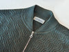 John Smedley Green Cable Knit Full Zip Sweater