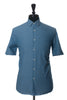 Sunspel Blue Pocket Short Sleeve Shirt