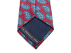Ermenegildo Zegna Blue on Red Paisley Silk Tie