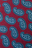 Ermenegildo Zegna Blue on Red Paisley Silk Tie