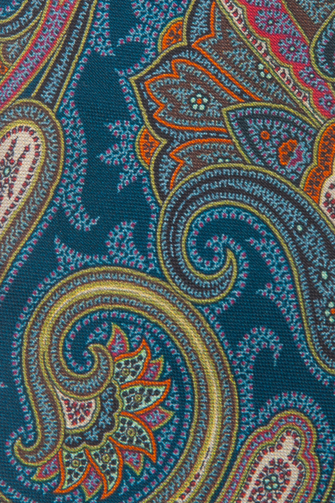 Etro Slate Blue Paisley Tie
