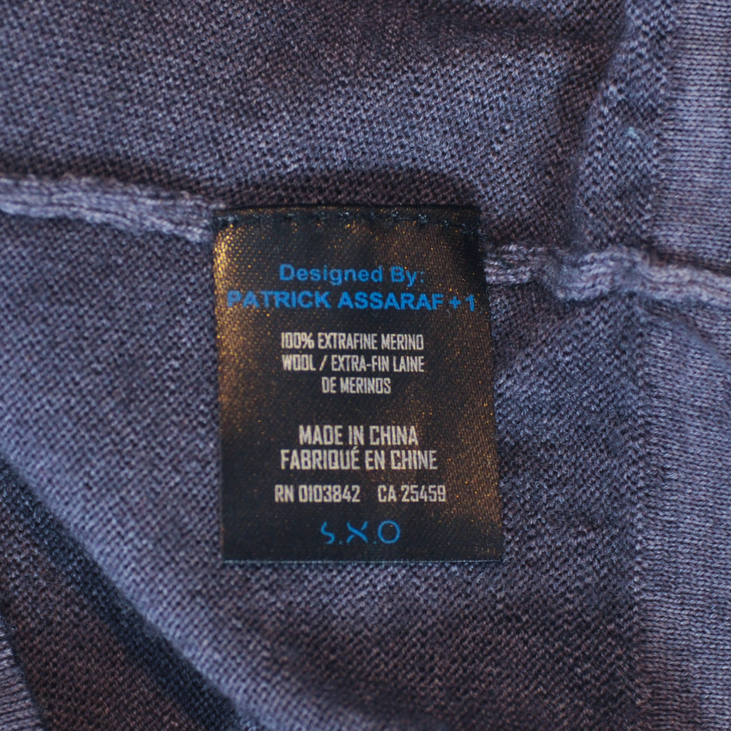Patrick Assaraf Purple Merino Wool Sweater