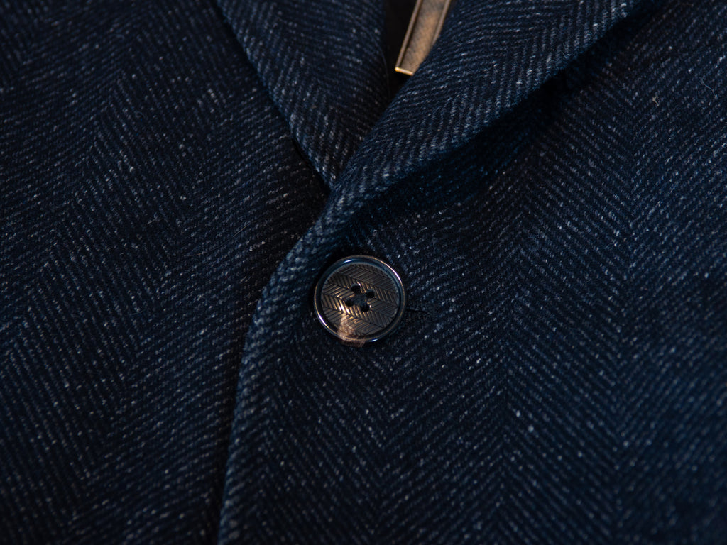 Ted Baker Grey Herringbone Zipp Overcoat