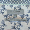 Ted Baker Brown Leaf Print Leemar Linen Blend Shirt