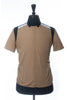 Neil Barrett Safari Brown and Black Easy Fit Short Sleeve Shirt