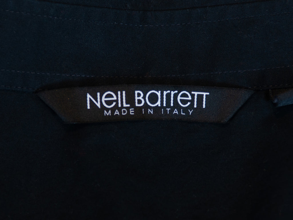 Neil Barrett Safari Brown and Black Easy Fit Short Sleeve Shirt