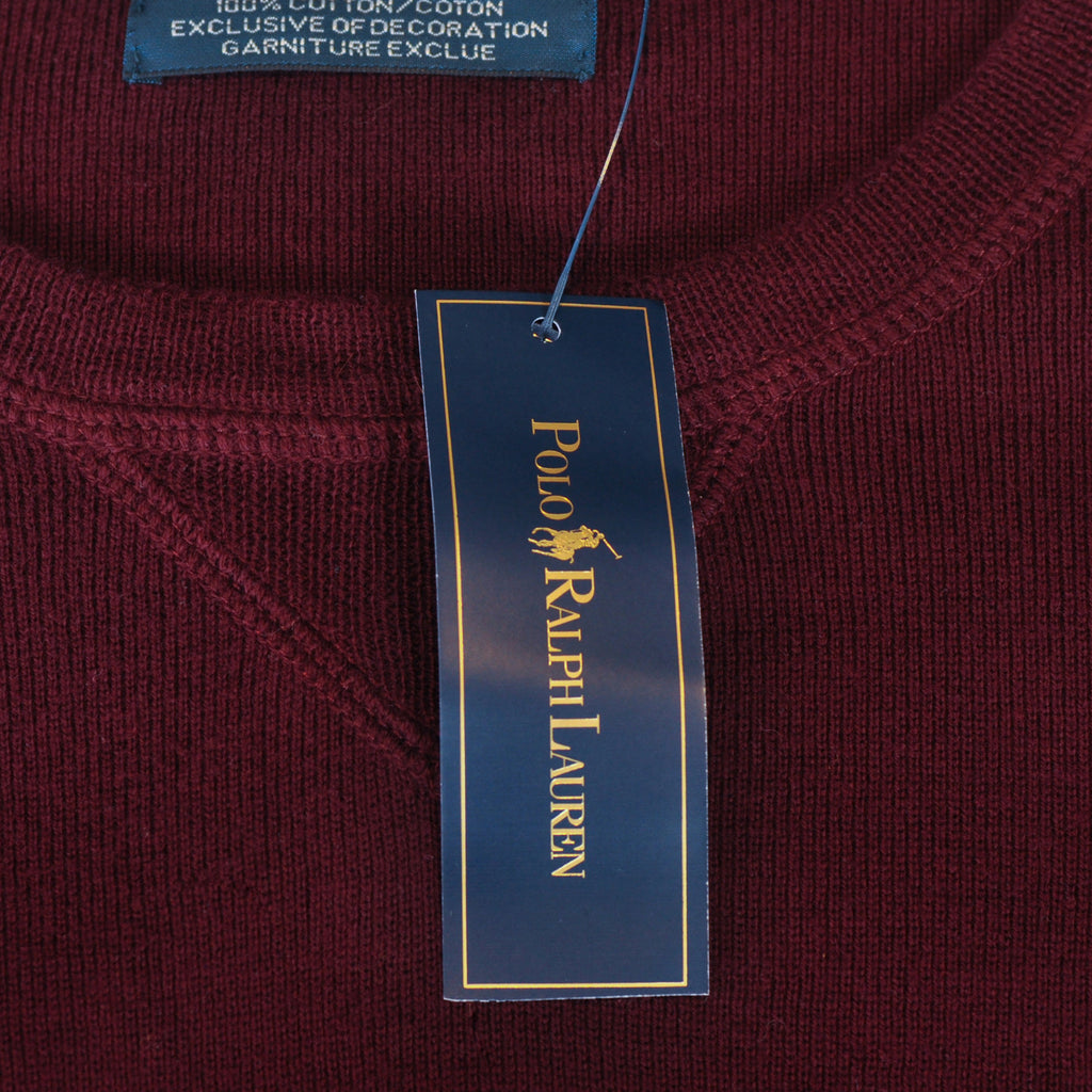 Polo Ralph Lauren NWT Merlot Cotton Crew Neck Sweater