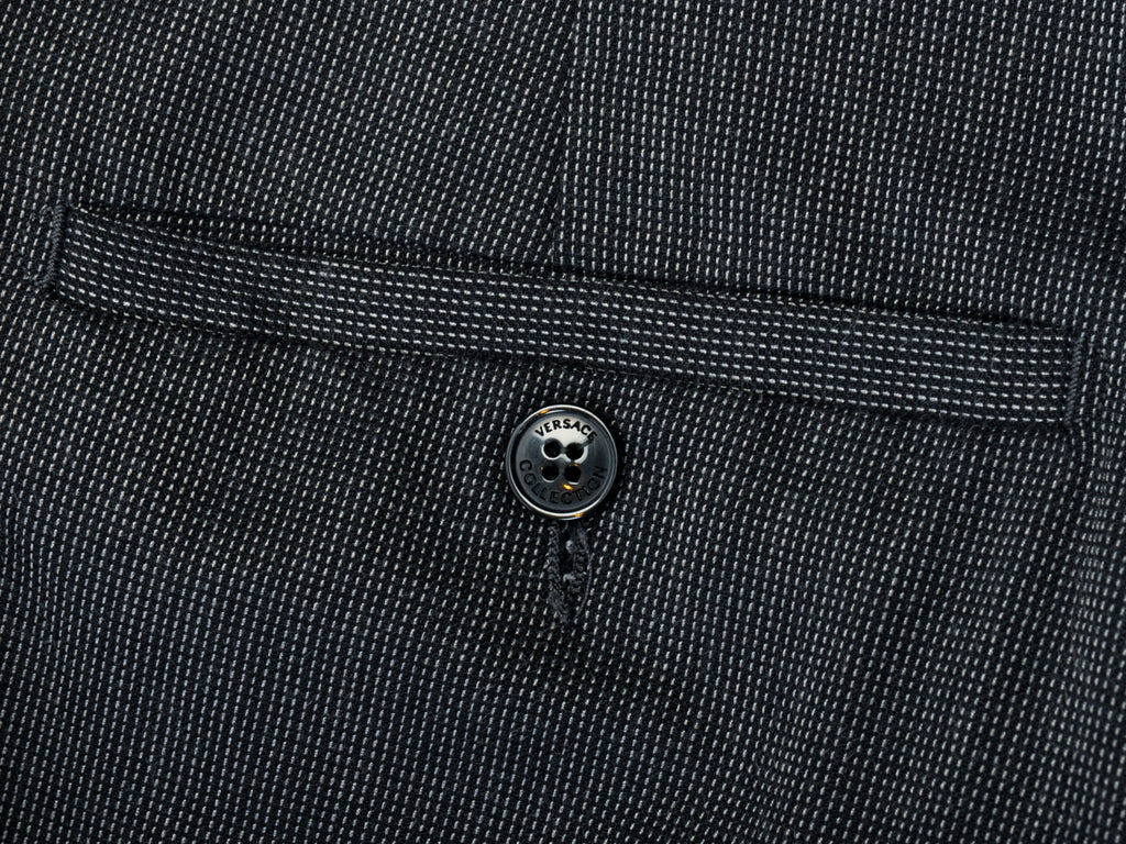 John Varvatos Grey Check Wool Pants