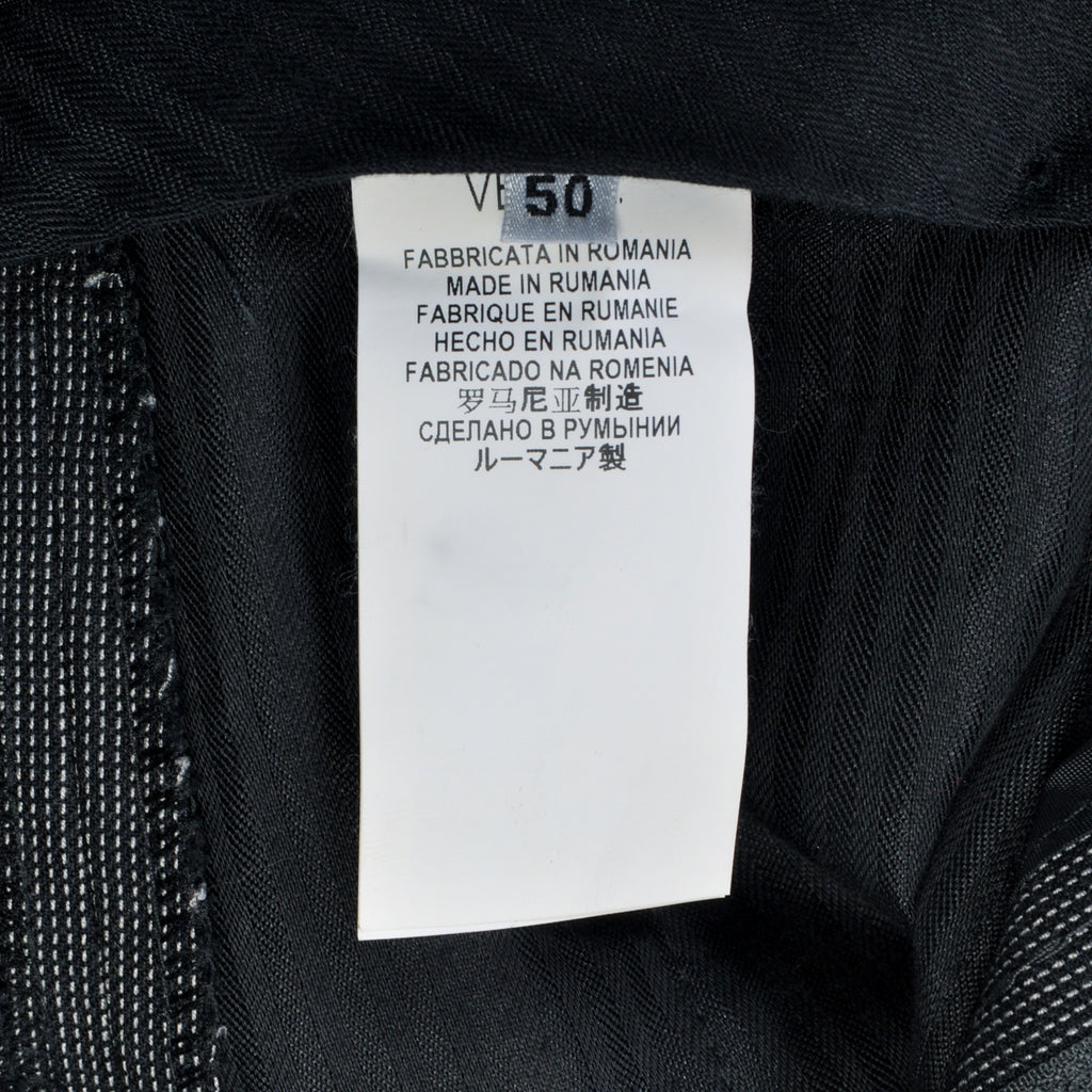 John Varvatos Grey Check Wool Pants