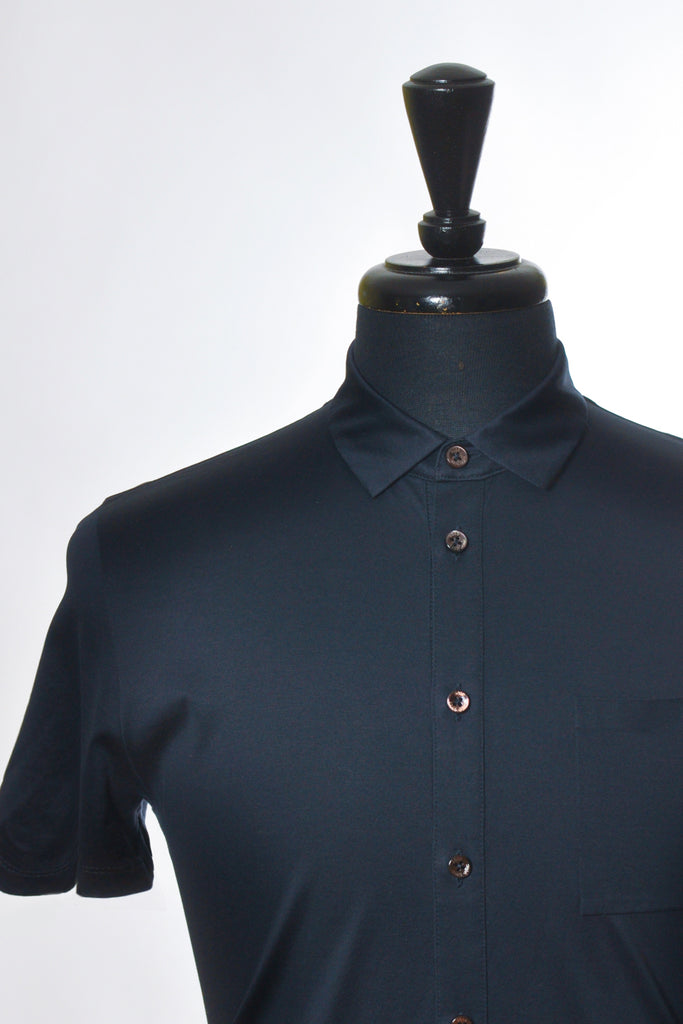 Hugo Boss Midnight Blue Slim Fit Mercerized Cotton Puno_03 Shirt