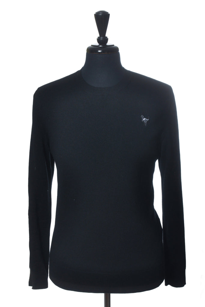 Coach Black Wool Dinosaur Embroidered Sweater