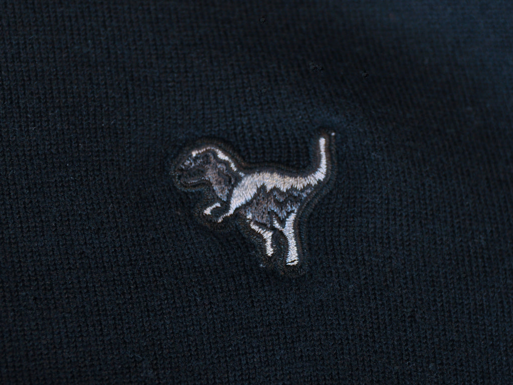 Coach Black Wool Dinosaur Embroidered Sweater