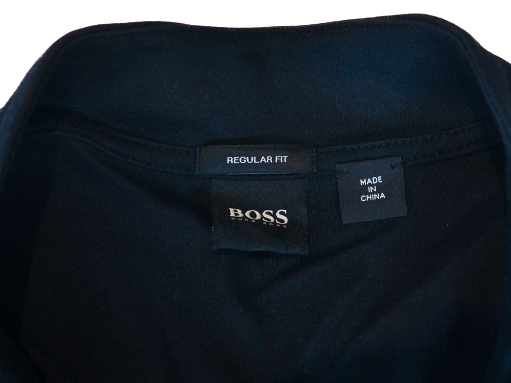 Hugo Boss Black Waffle Knit Sidney Quarter Zip Sweater