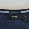 Hugo Boss Dark Blue Melba-N Merino Wool V-Neck Sweater