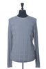 Emporio Armani Grey Square Jacquard Crew Neck Sweater