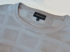 Emporio Armani Grey Square Jacquard Crew Neck Sweater