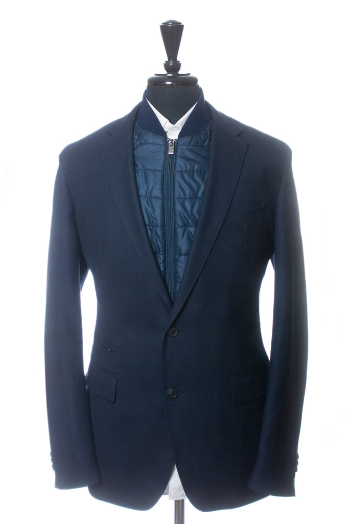 Hugo Boss Navy Blue Hadik1 Slim Fit Travel Blazer