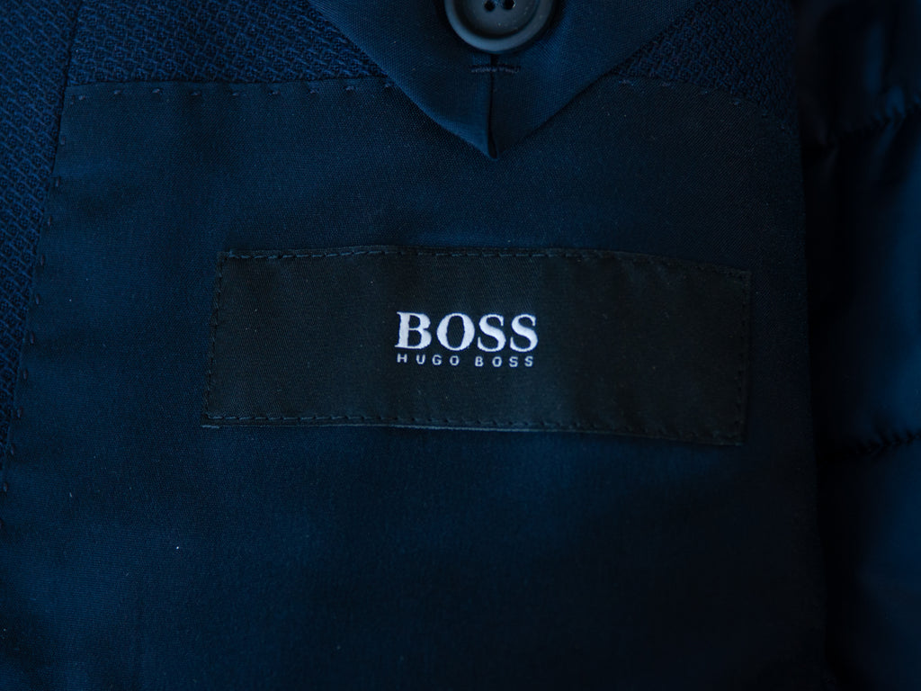 Hugo Boss Navy Blue Hadik1 Slim Fit Travel Blazer