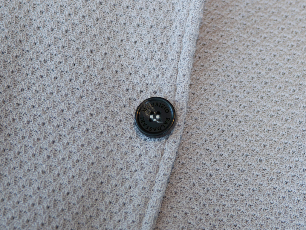 Maurizio Balldassari Cement Grey Knit Swacket Blazer