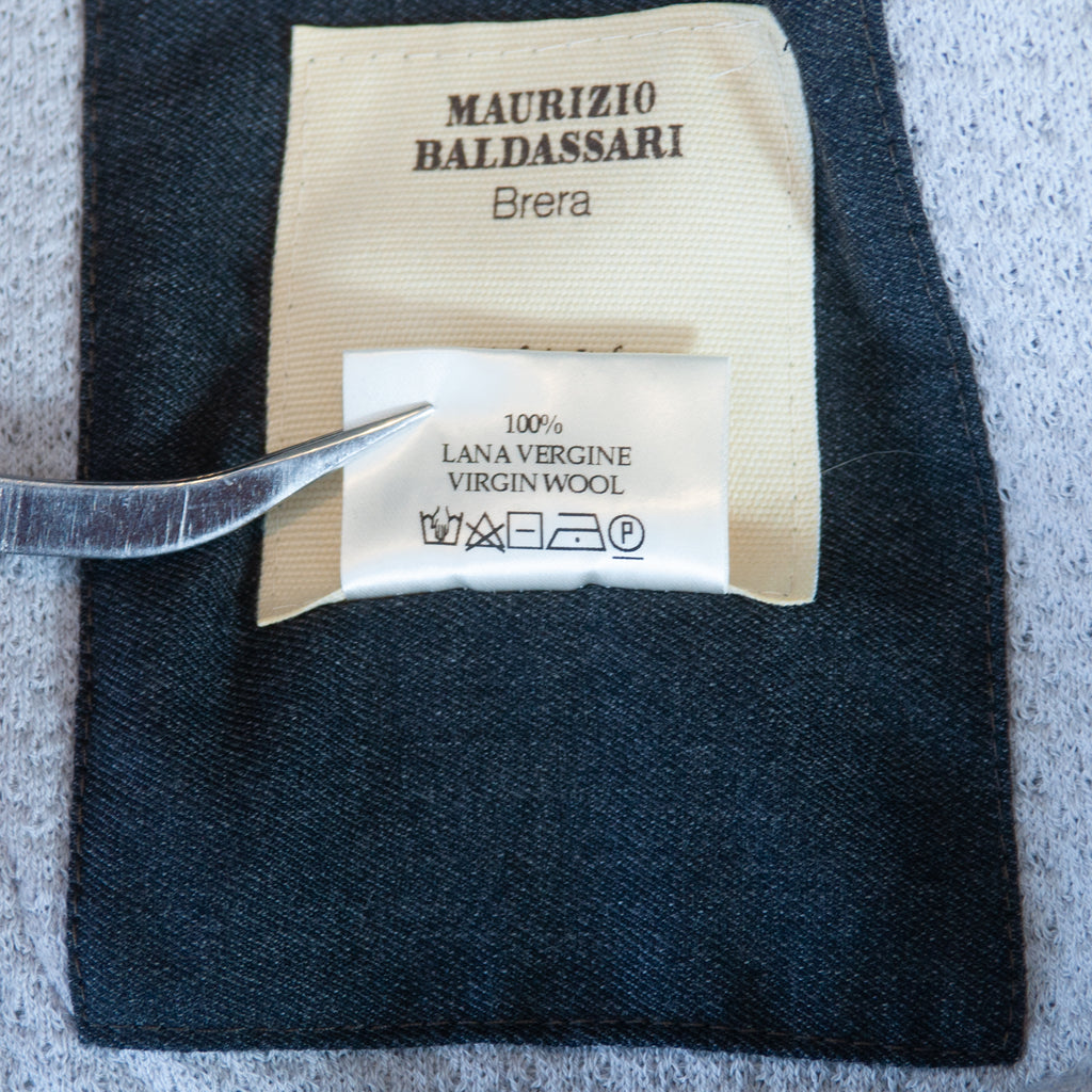 Maurizio Balldassari Cement Grey Knit Swacket Blazer