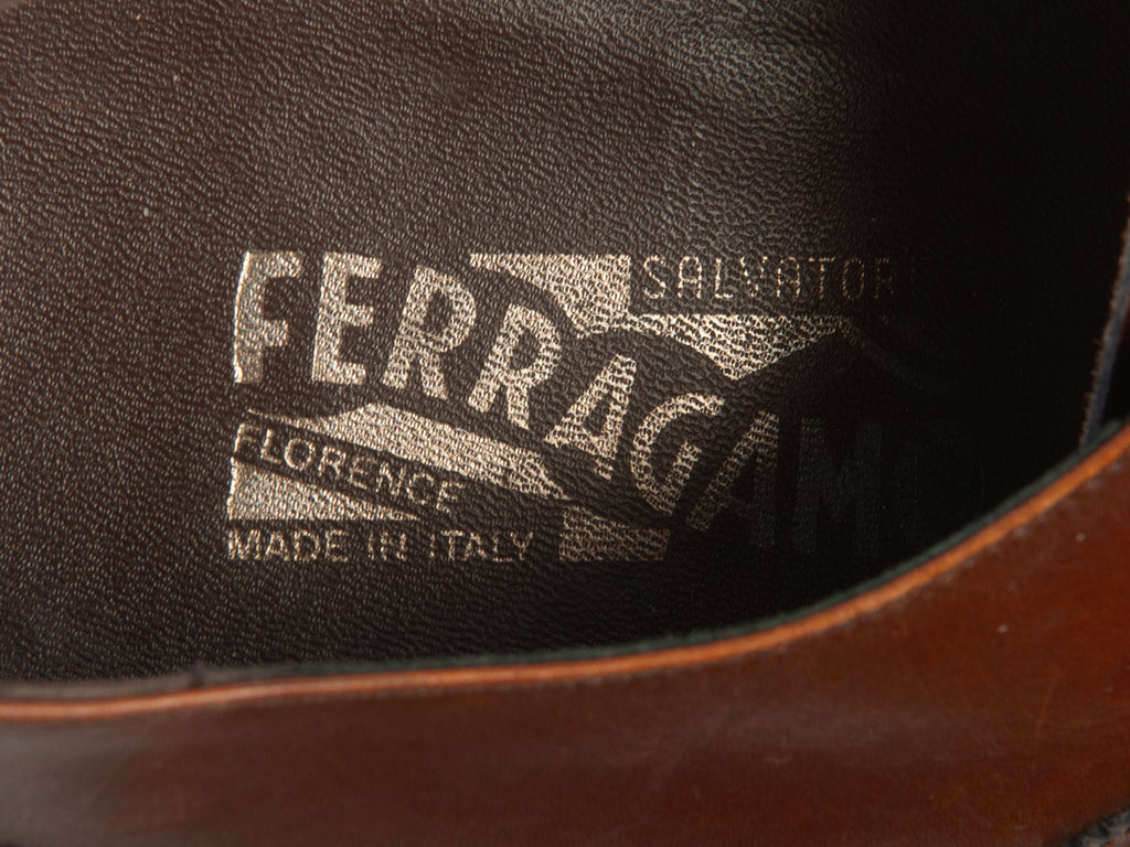 Salvatore Ferragamo Brown Longwing Shoes