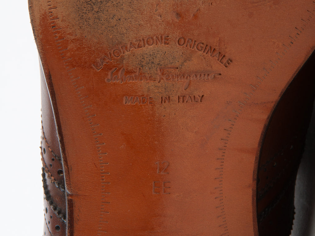Salvatore Ferragamo Brown Longwing Shoes