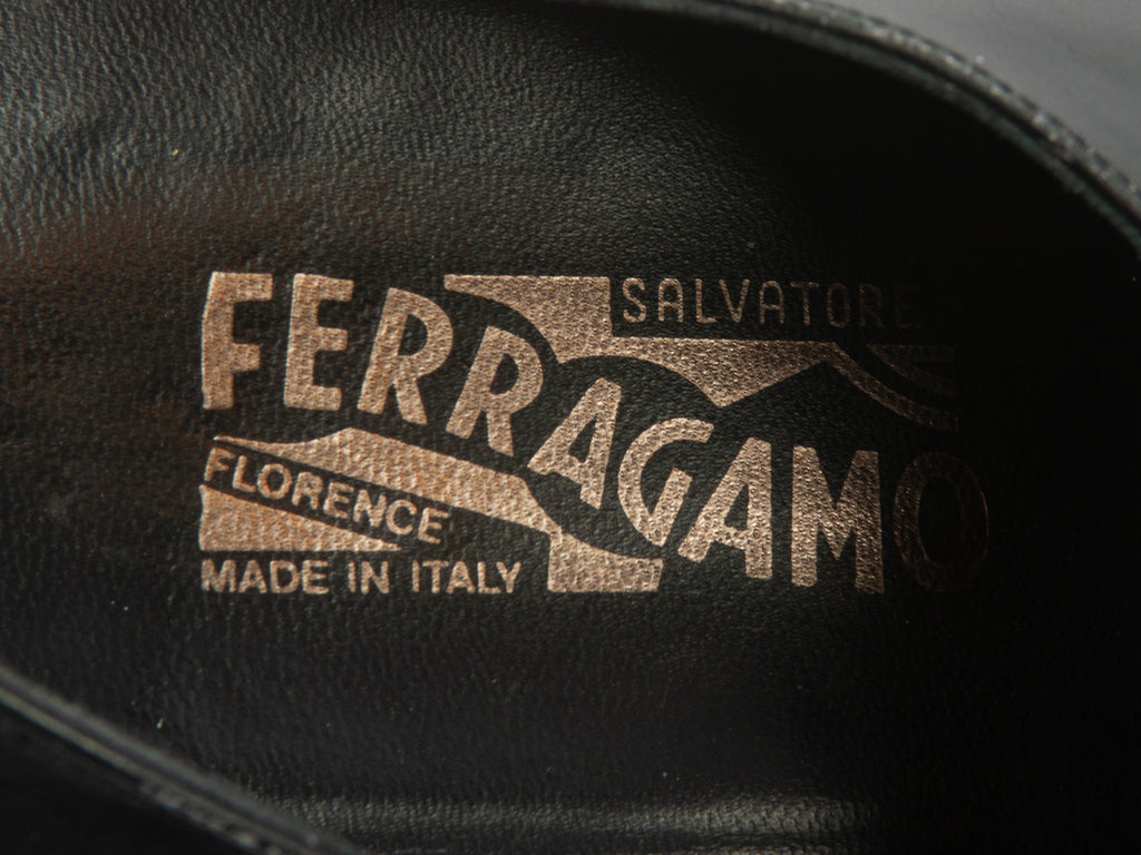 Salvatore Ferragamo Black Derby Shoes