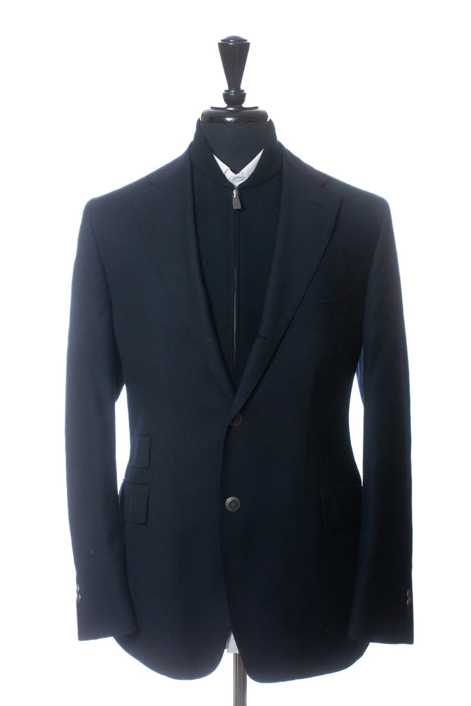 Corneliani Black Cashmere Blend Identity Blazer