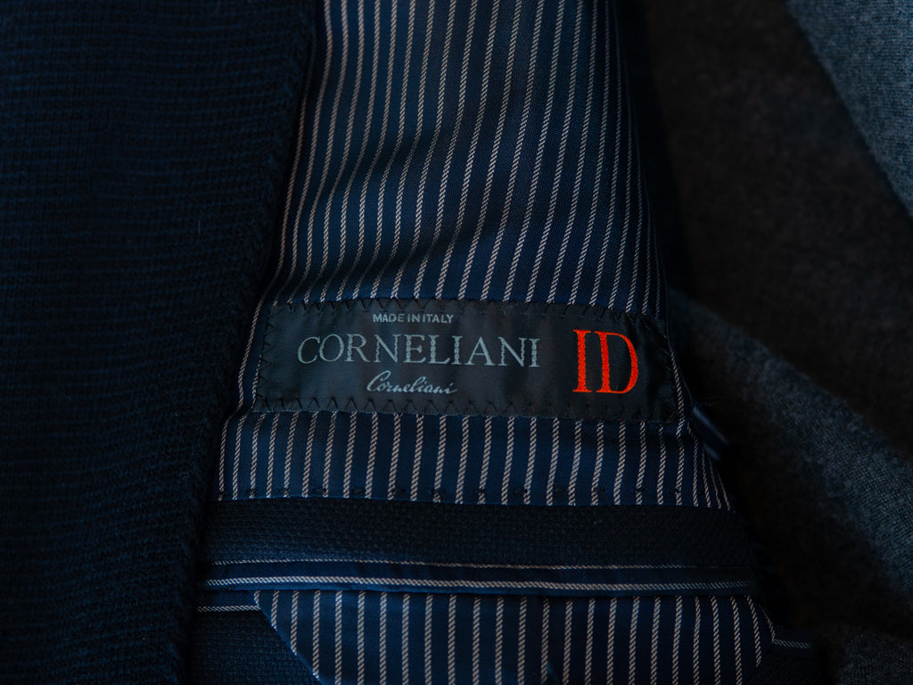 Corneliani Black Cashmere Blend Identity Blazer