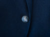 Corneliani Navy Blue Textured Herringbone Identity Blazer
