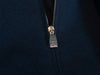 Corneliani Navy Blue Textured Herringbone Identity Blazer