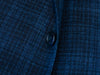 Corneliani Navy Blue Check Silk Linen Cashmere Academy Blazer