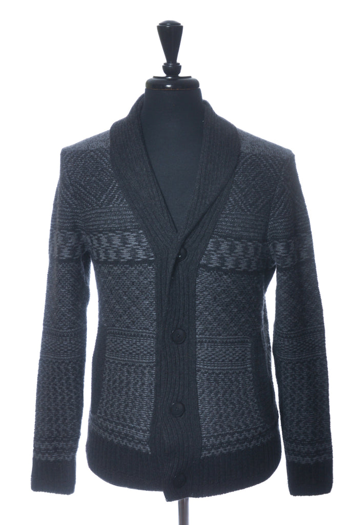 Hugo Boss Grey Patterned Ernestino Cardigan