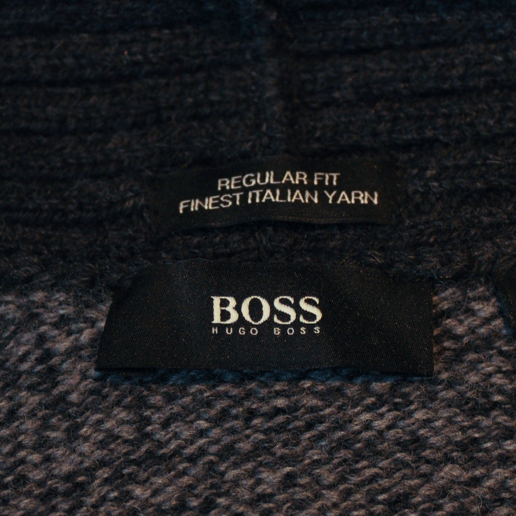 Hugo Boss Grey Patterned Ernestino Cardigan