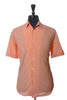 Paul Smith Orange Gingham Check Short Sleeve Shirt