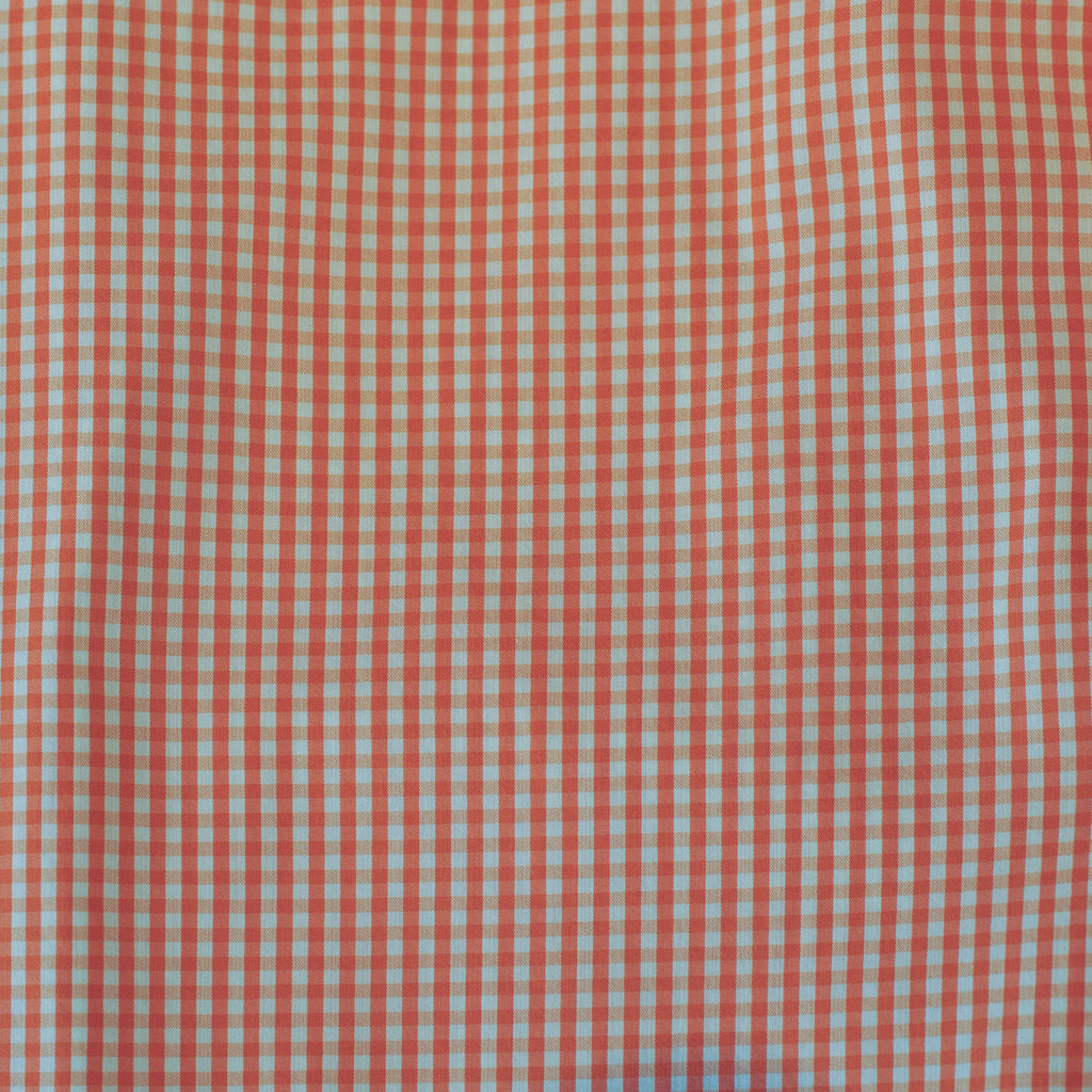 Paul Smith Orange Gingham Check Short Sleeve Shirt