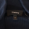 Theory Navy Blue Ribbed Cotton Full Zip Cardigan