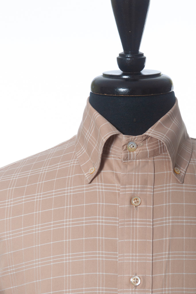 Burberry Brown Check Button Down Classic Fit Shirt