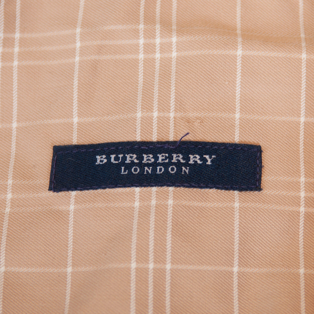 Burberry Brown Check Button Down Classic Fit Shirt