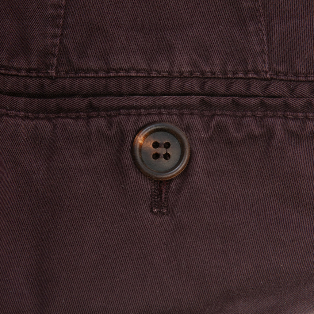 Brunello Cucinelli Merlot Washed Cotton Chinos